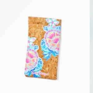 NWT Lilly Pulitzer GWP Cork Sunglass Case